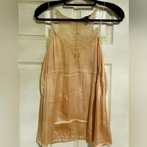 H&M lace beige top Size 12